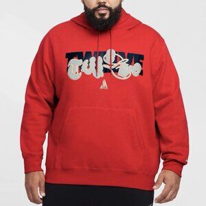 Nike Ja Morant Fleece Basketball Hoodie Pullover Red Men’s Sizes FZ1038-657